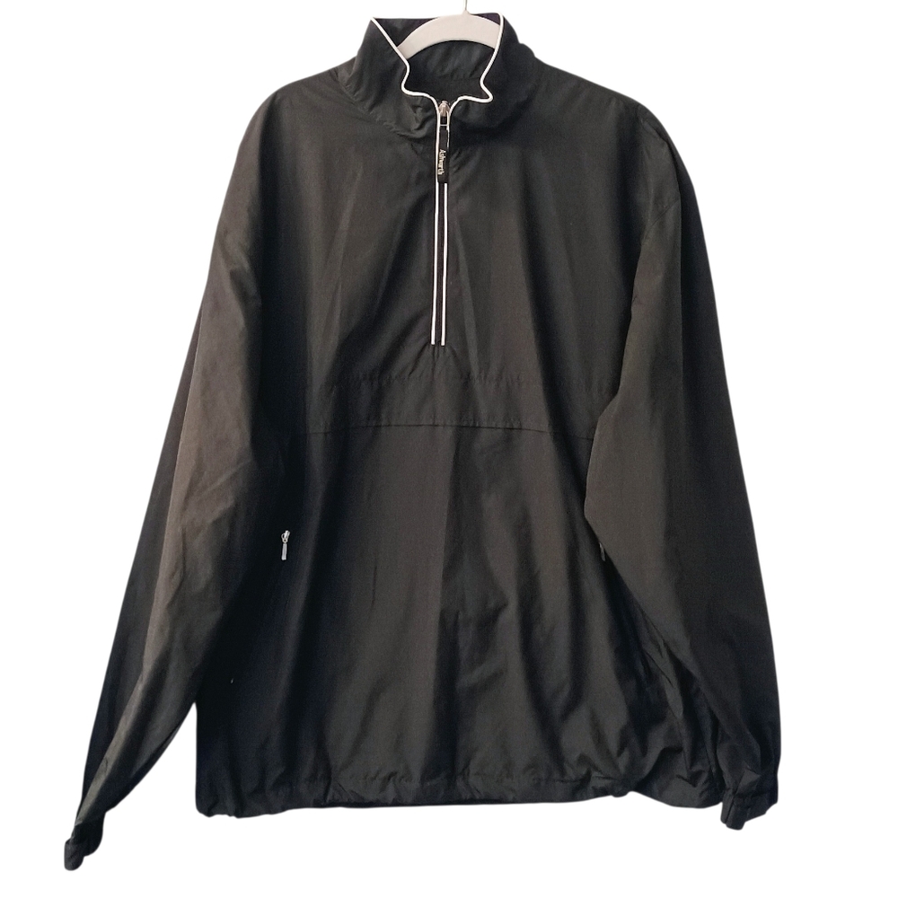 Men's Ashworth Black 1/4 Zip Golf Pullover Size Large Water Resistant